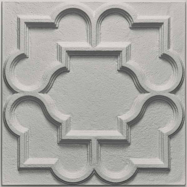 Decorative stone gypsum ceiling tile texture seamless