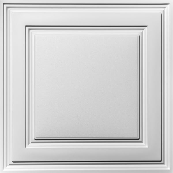 Seamless square shaped white vinyl ceiling tile texture